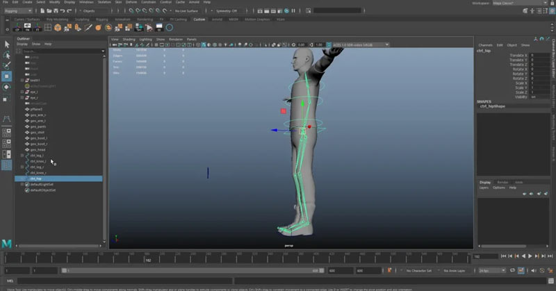 Rigging personajes para animación 3D